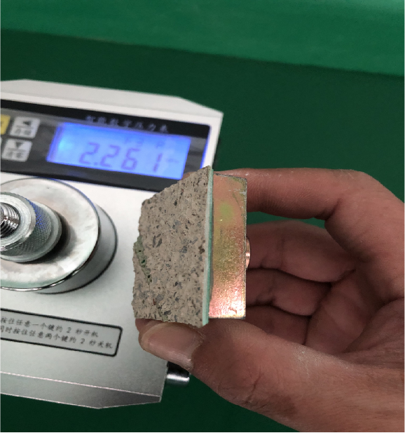Essai d'adhérence UQESH, 2,261 MPa, rupture dans le béton