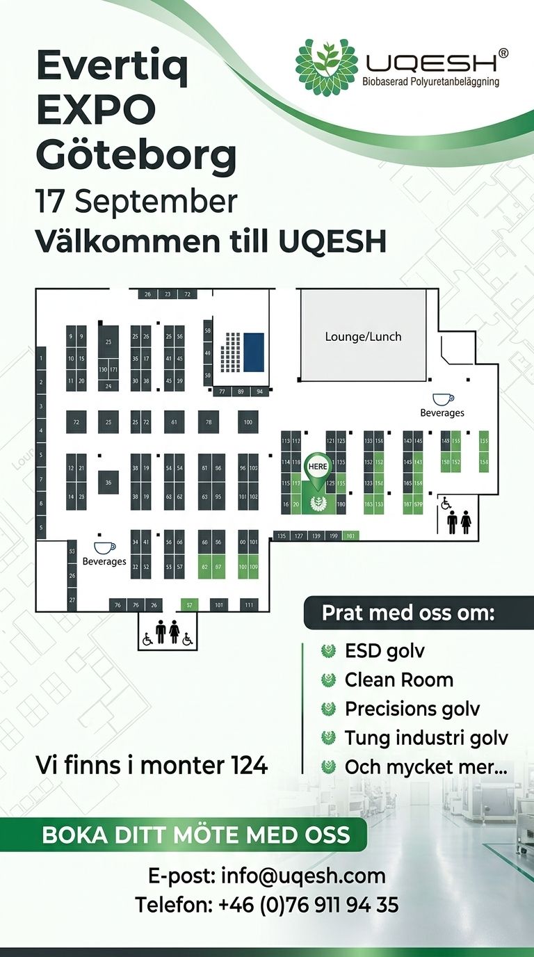 Mapa do stand – UQESH no stand 124, Evertiq Expo Göteborg
