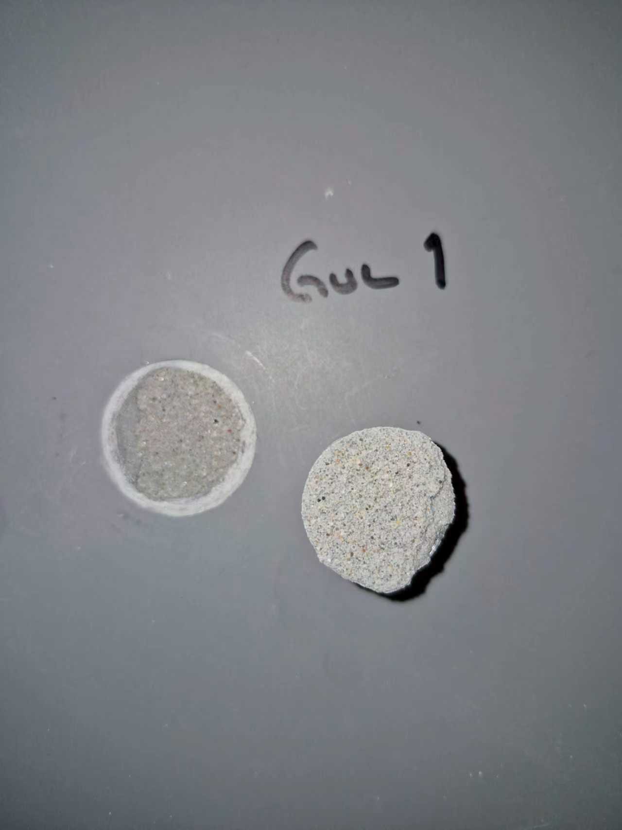 Dolly-Test Gul 1 – 6,38 MPa, Bruch 90% im Beton, 10% an der Grenzschicht
